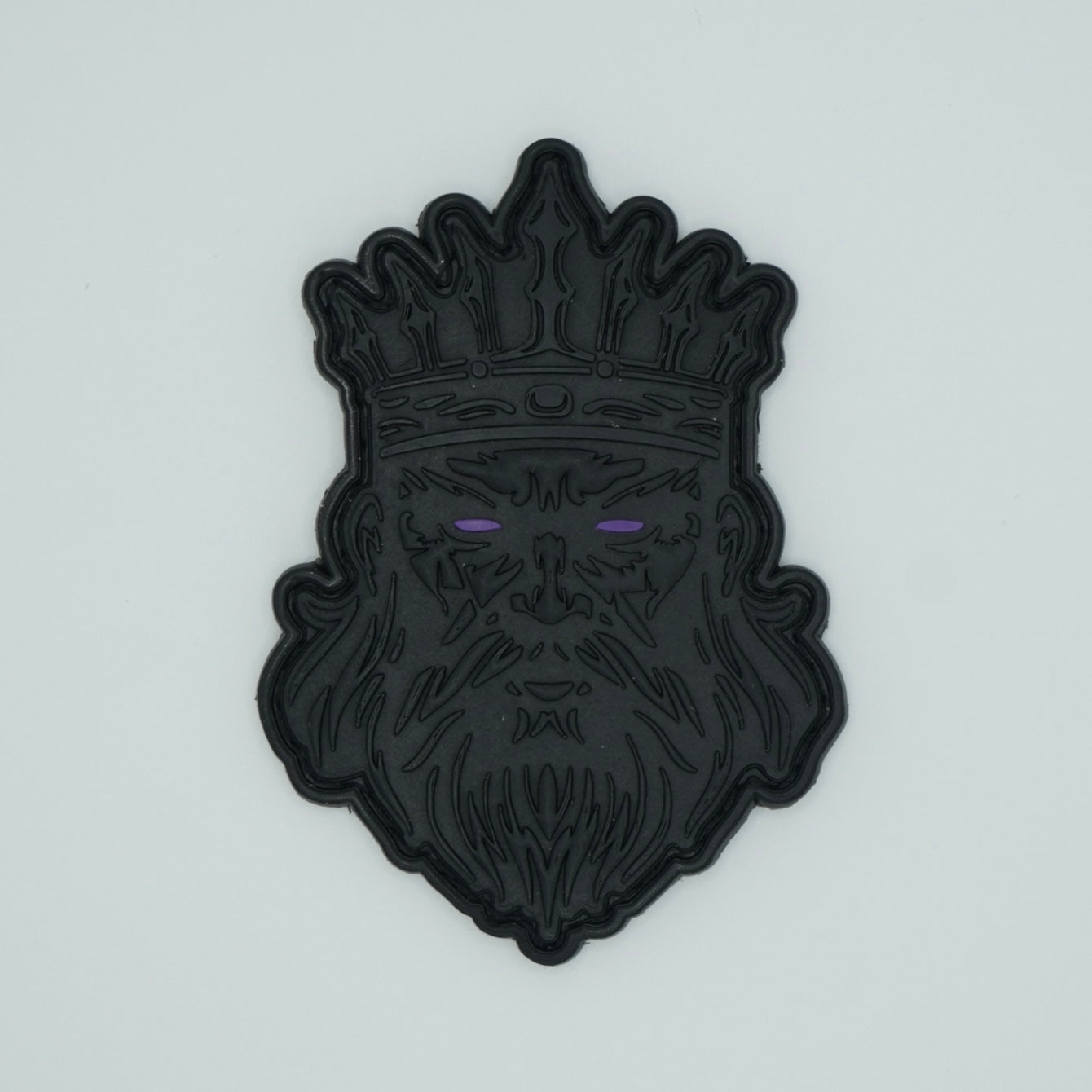 The King Patch - Black on Black w/ Purple Eyes